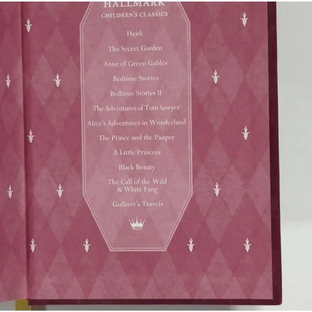The Secret Garden Hallmark Gift Book 2001 Red Velvet Hardcover Ribbon Bookmark